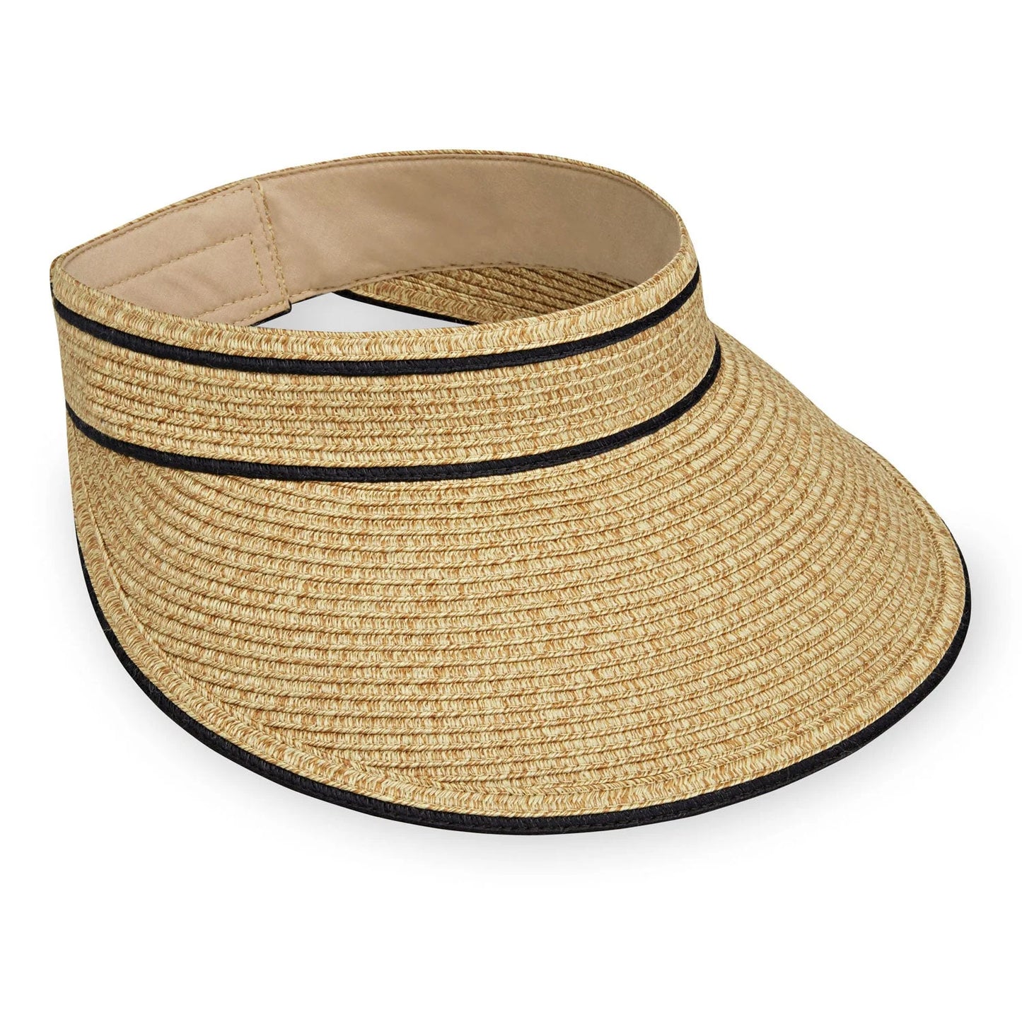 Lily Visor - Beige/Black Stripe